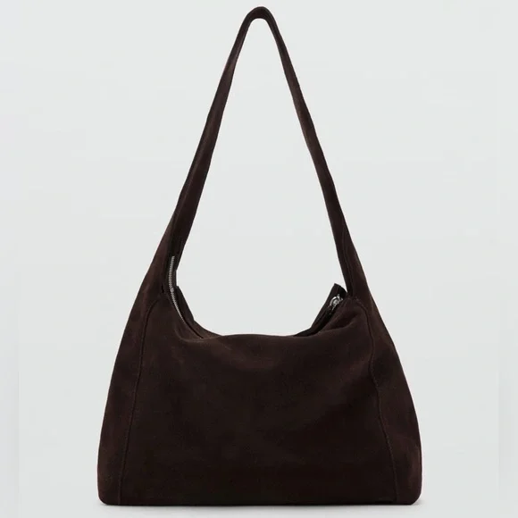Mango 100% Suede Shopper Bag - Picture 1 of 8
